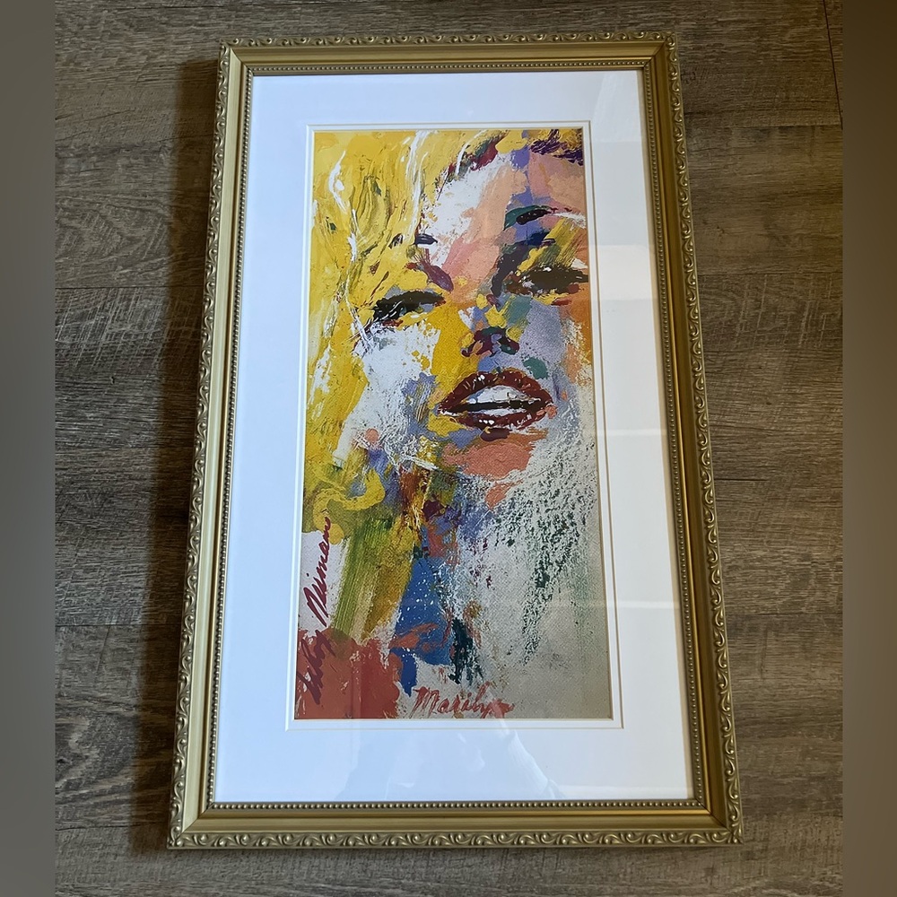 Marilyn Monroe 👄 Framed Print by Leroy Neiman-Autographed‼️